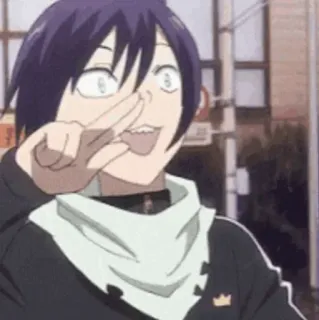💈 Yato Noragami anime, cartoon, grappig, personage, yato, noragami whatsapp sticker