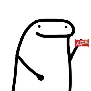 📈 boneco palito, kitkat, doce, simples, comida telegram sticker