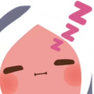 😪 мультфильм, сонный, zzz, милый, персонаж, розовый telegram sticker