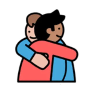 👥 abraço, amizade, apoio, amor, afeição, empatia, conexão telegram sticker