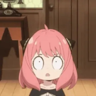 😳 Anya Forger Spy × Family anime, shocked, spy family, forger, anya, cartoon, funny telegram sticker