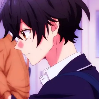 ⬛️ 动漫, 男孩, 肖像, 卡通, 漫画, 角色 telegram sticker