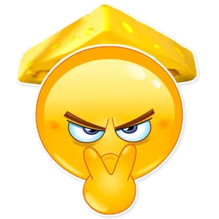 👀 Emoji, Colère, Fromage, Drôle, Jaune, Geste de la main telegram sticker
