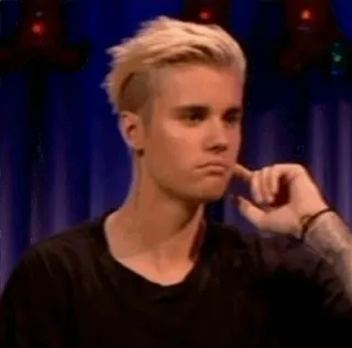 ☹ Justin Bieber cantante pop, celebrità, ritratto, uomo, musicista, capelli biondi telegram sticker