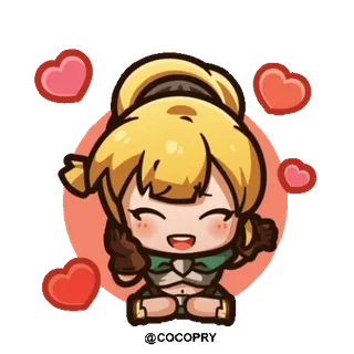 ❤️ Cartoon, Amour, Coeurs, Mignon, Fille, Anime, Manga telegram sticker