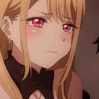 ❤️ Marin Kitagawa My Dress-Up Darling animé, fille, pleurer, triste, mignon, rougir, fille animé, Marin Kitagawa whatsapp sticker