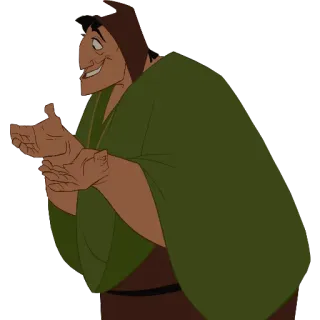 🙌 Kronk The Emperor's New Groove disney, vilão, desenho animado, animado, personagem, sorriso, humor telegram sticker
