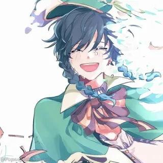 💠 Venti Genshin Impact anime, video game, genshin impact, venti, fan art, character whatsapp sticker