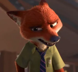 😤 Nick Wilde Zootopia raposa, desenho animado, animal, antropomórfico, disney, zootopia, nick wilde telegram sticker