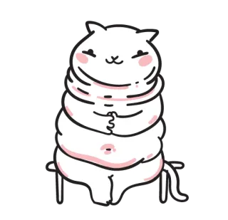 ⚖️ chat, mignon, animal, assis, kawaii, animal de compagnie telegram sticker