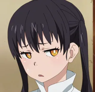 😒 anime, cartoon, character, girl, woman, serious telegram sticker