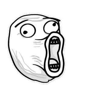 😂 meme, trollface, internet meme, funny, rage comic telegram sticker
