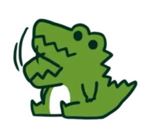 👍 coccodrillo, animale, carino, cartone animato telegram sticker