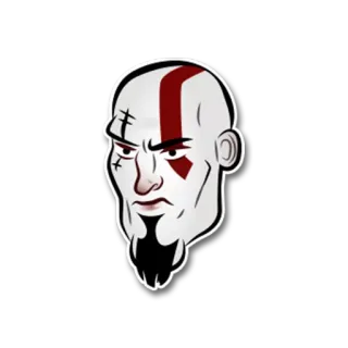 ☹ Kratos God of War 크레토스, 갓 오브 워, 비디오 게임, 캐릭터, 그리스 신화 telegram sticker