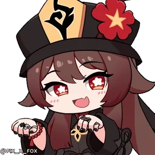😏 Hu Tao Genshin Impact whatsapp sticker