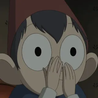🍫 Wirt Over the Garden Wall 沃特, 花园墙之外, 卡通, 害怕, 动画 telegram sticker