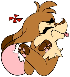 ❌ chien, dessin animé, animal, mignon, animal de compagnie, chiot telegram sticker