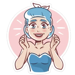 🤩 donna, cartone animato, adesivo, illustrazione, personaggio, femminile telegram sticker