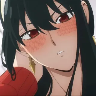 👄 Yor Forger Spy x Family Anime, Spy x Family, Yor Forger, Fanart, Cartoon, Frau, Charakter whatsapp sticker