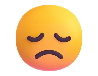 😞 triste, emoji, chorando, rosto, infeliz, sentimento, expressão telegram sticker