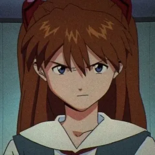 🤬 Asuka Langley Sohryu Neon Genesis Evangelion Anime, Chica, Personaje, Asuka Langley, Evangelion telegram sticker