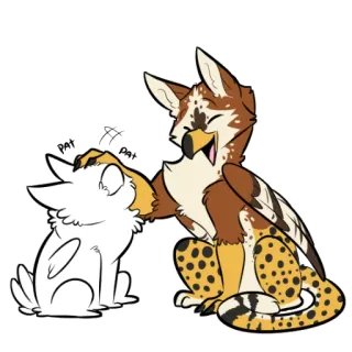 🤫 cute, animals, friendship, fantasy, wholesome, cartoon telegram sticker