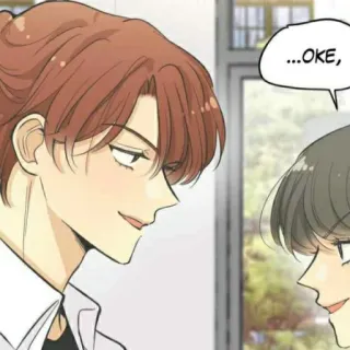 🎧 ...OKE, cartoon, webtoon, dialogue, characters telegram sticker
