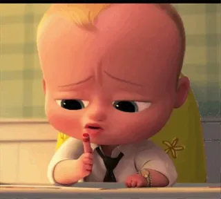 🤔 Boss Baby The Boss Baby Em bé, Ngón tay, Son môi, Dễ thương whatsapp sticker