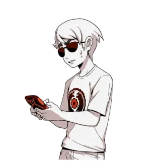 🕶 Dave Strider Homestuck cartoon, anime, character, homestuck, dave strider, sunglasses telegram sticker