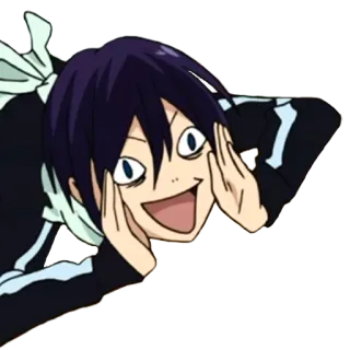 😝 Yato Noragami anime, manga, yato, noragami, funny, excited telegram sticker