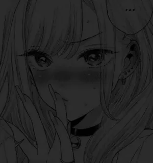 🖤 Anime, Manga, Cartoon, Mädchen, Choker, Illustration telegram sticker