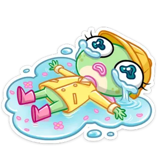 😭 плач, грустный, лягушка, мультфильм, эмоция, слезы telegram sticker