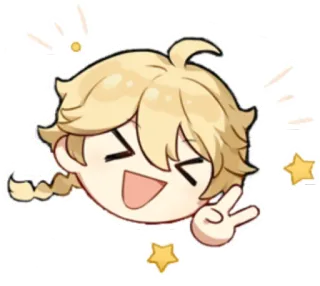 ✨ Aether Genshin Impact Aether, Genshin Impact, Anime, Sticker, Videogame, Chibi telegram sticker