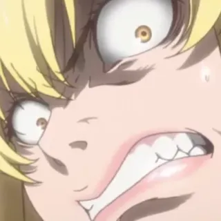 😡 Animé, En colère, Dessin animé, Personnage, Expression, Effrayé telegram sticker