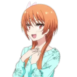 😏 аниме, девочка, персонаж, мультфильм, улыбается whatsapp sticker