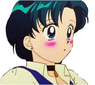 😳 Ami Mizuno Sailor Moon อนิเมะ, เซเลอร์มูน, มิซุโนะ อามิ, เซเลอร์เมอร์คิวรี่, น่ารัก telegram sticker