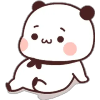 😟 Панда, Милый, Животное, Наклейка, Мультик telegram sticker