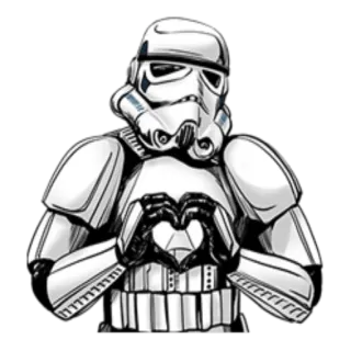 ❤️ Stormtrooper Star Wars stormtrooper, star wars, coeur, amour, armure, empire, soldat telegram sticker