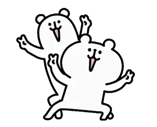 💨 oso, mono, sticker, bailando, dibujos animados telegram sticker