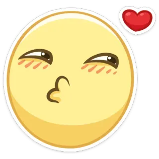 😘 Эмодзи, Смайлик, Поцелуй, Сердце, Любовь, Милый telegram sticker