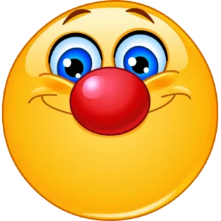 ☺️ Emoji, Smiley, Gesicht, rote Nase, Cartoon, fröhlich, positiv telegram sticker