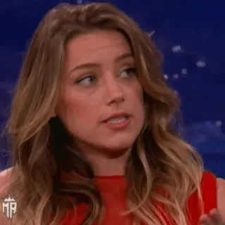 💋 Amber Heard женщина, актриса, человек, блондинка, знаменитость, улыбка telegram sticker
