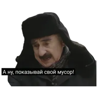 🙂 А ну, показывай свой мусор! telegram sticker