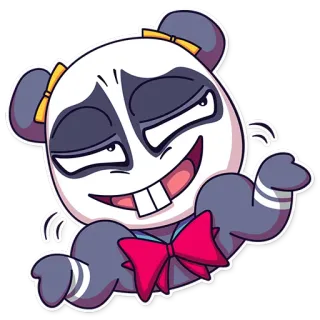 🤷 Панда, Мультфильм, Животное, Персонаж, Милый, Наклейка whatsapp sticker
