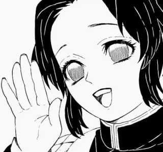 🐚 Shinobu Kocho Demon Slayer Anime, Mangá, Demon Slayer, Shinobu Kocho, sorrindo, personagem telegram sticker