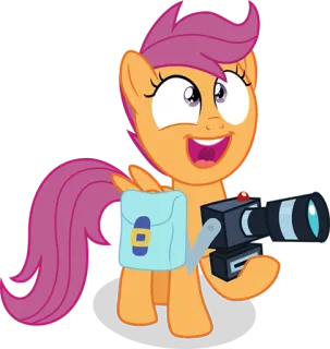 😃 Scootaloo My Little Pony Cartoon, Pony, Animiert, Freundschaft, Kamera, Fotografie whatsapp sticker