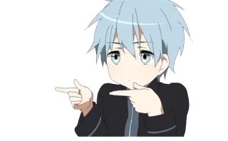 👌 Anime, Garçon, Pointer, Mignon, Manga telegram sticker