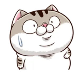 😐 Katze, Aufkleber, Tier, Cartoon, Niedlich, Emoji whatsapp sticker