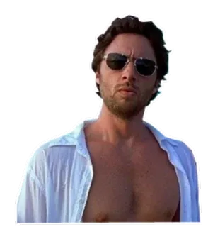 🌴 man, sunglasses, shirt, open shirt telegram sticker