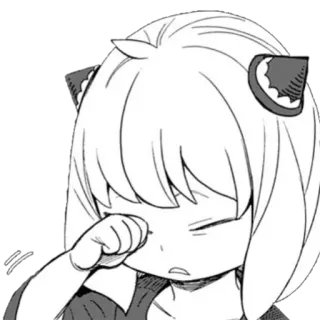 😴 Anya Forger Spy x Family Anya Forger, Spy x Family, Anime, Manga, Dibujos animados, Llorando, Lindo telegram sticker